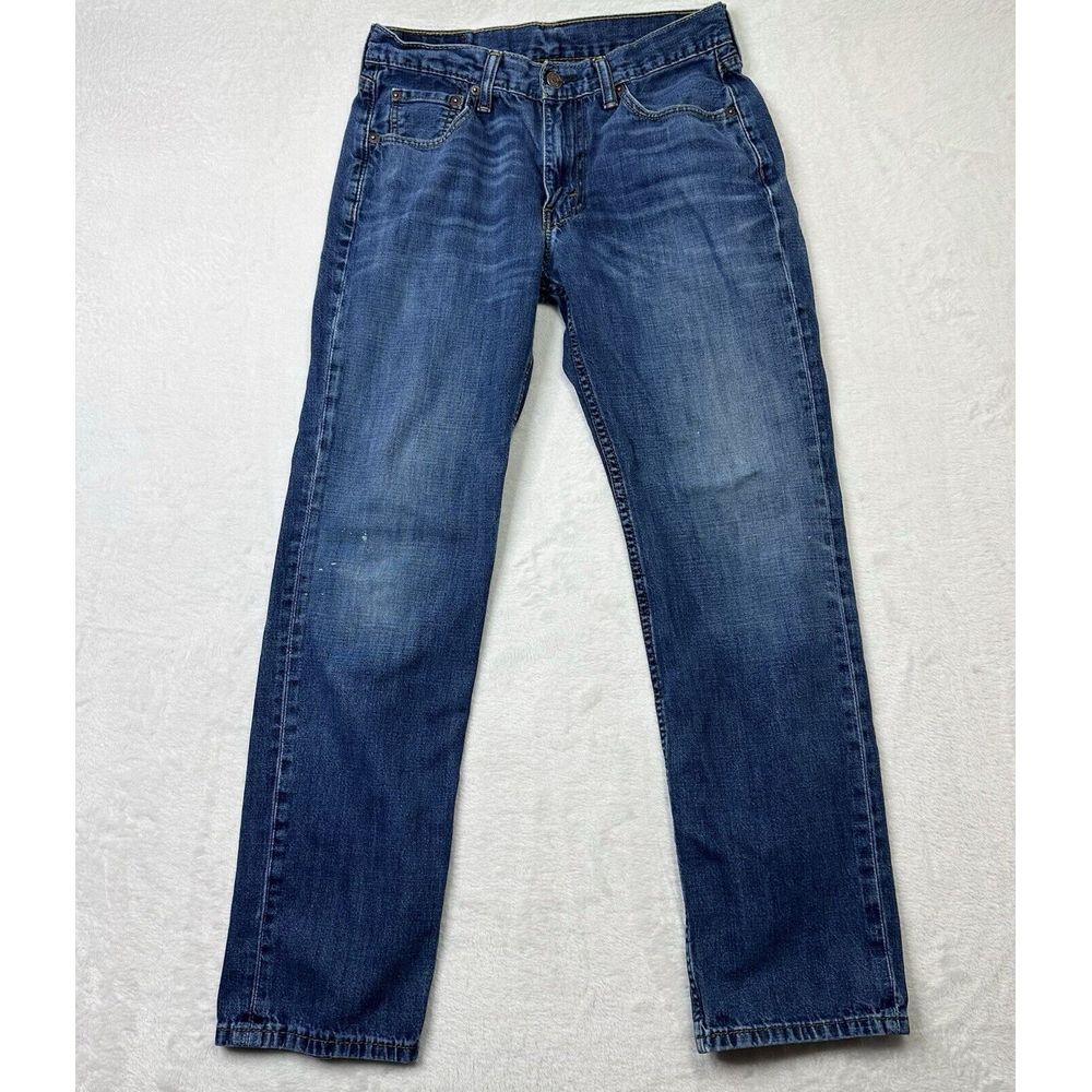 Levis 514 Jeans Mens 30x30 Blue Denim Straight Measures 28x27 Casual Classic